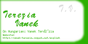 terezia vanek business card